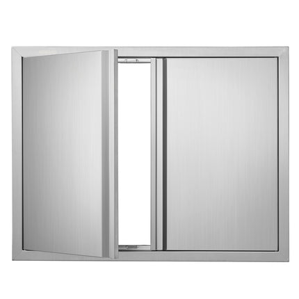 BBQ Access Door, Double 31x24 in Stainless Steel