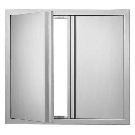 BBQ Access Door, Double 660x610 mm Stainless Steel Flush Mount