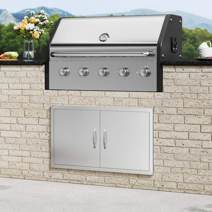 BBQ Access Door, Double 915x533 mm Stainless Steel