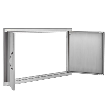 BBQ Access Door, Double 915x533 mm Stainless Steel