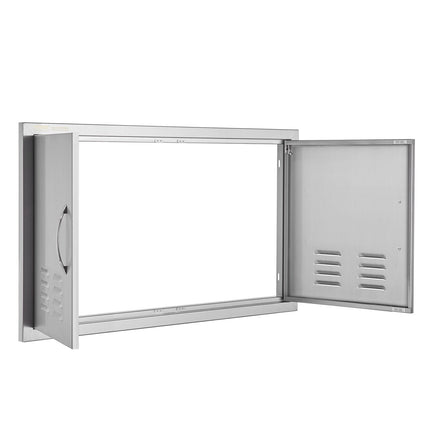 BBQ Access Door, Double Stainless Steel 36x21 in, Vented