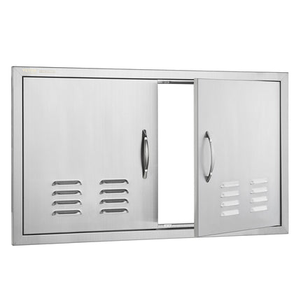 BBQ Access Door, Double Stainless Steel 36x21 in, Vented