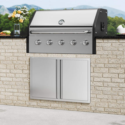 BBQ Access Door, Double Stainless Steel 36x24 in