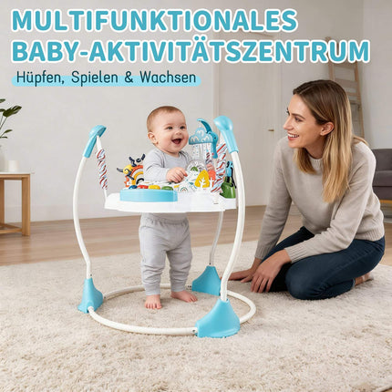 Baby Activity Center with 6 Toys, Lights, Music, Blue