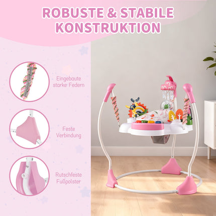 Baby Activity Center with 6 Toys, Lights & Music, Pink