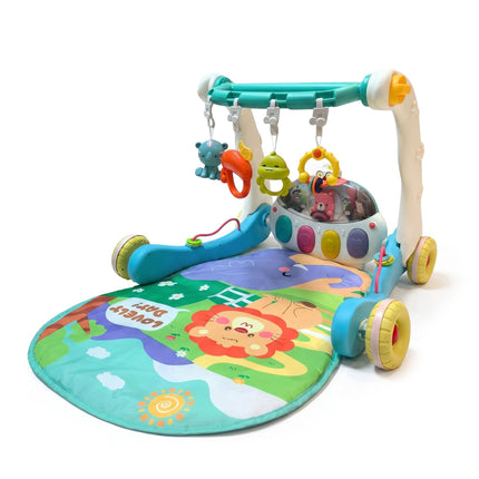 Baby Activity Gym with Piano, Wheels & Lights - Blue