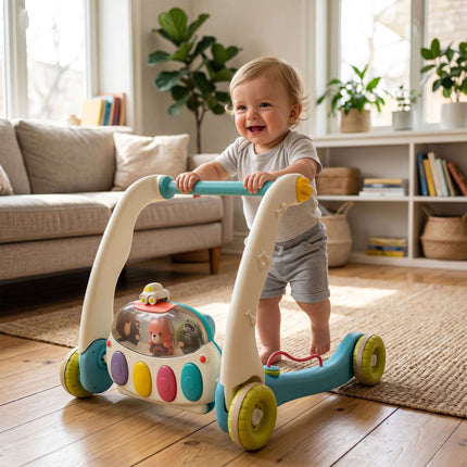Baby Activity Gym with Piano, Wheels & Lights - Blue