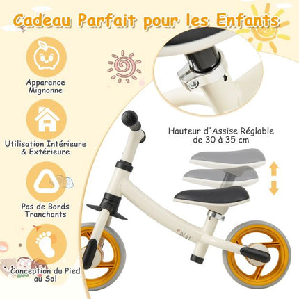 Baby Balance Bike, Adjustable Seat, EVA Wheels 18-48M