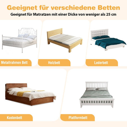 Baby Bed Rail with Foam, Strap, 105x40x42 cm, White