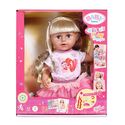 Baby Born Sister Doll Style & Play Blonde, 43 Cm