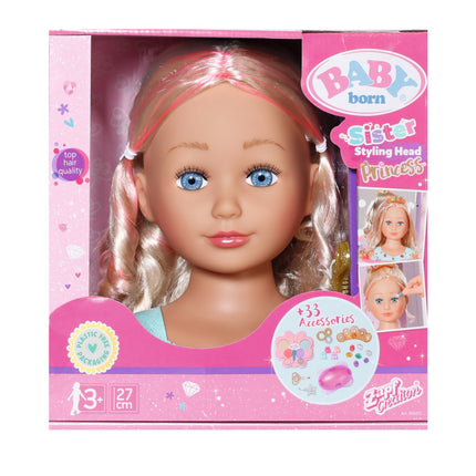Baby Born Sister Styling Head Princess, 43 Cm