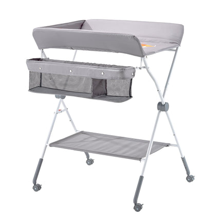 Baby Changing Table – Foldable, Adjustable, Lockable Wheels