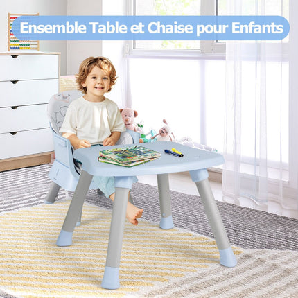 Baby High Chair 6-in-1 Convertible, 5-Point Harness; Tray
