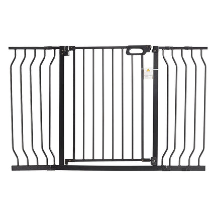 Baby Safety Gate 29.5–51 in, Auto-Close Walk-Through, Black