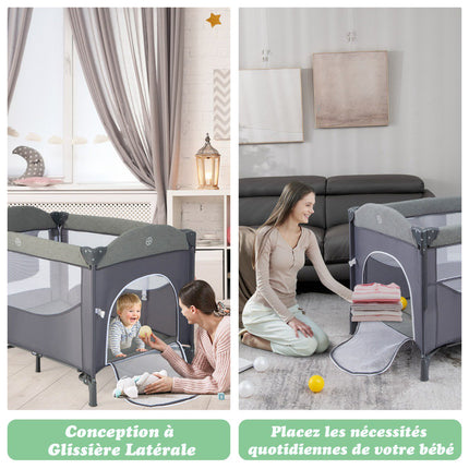 Baby Travel Cot 5-in-1 With Mattress, Changing Table