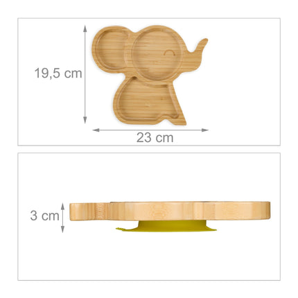 Baby plate with suction cup "Elephant"