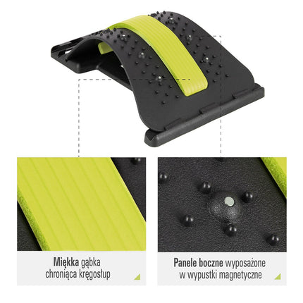 Back Stretcher with Magnets, Green, Pain Relief