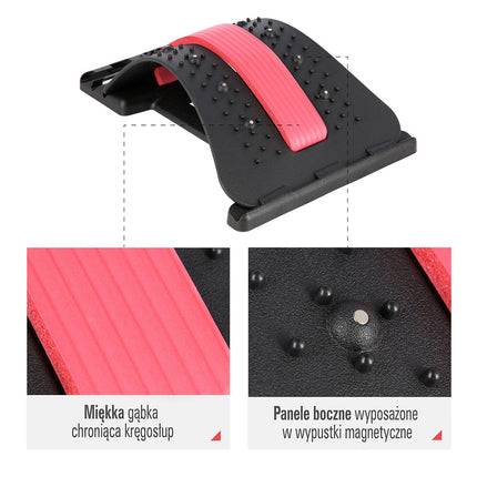 Back Stretcher with Magnets, Red