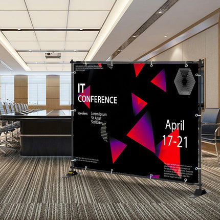 Backdrop Banner Stand 8x8 ft – Adjustable Aluminum, Bag