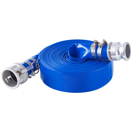 Backwash Hose 1.5 In x 50 Ft PVC, Camlock, Clamps