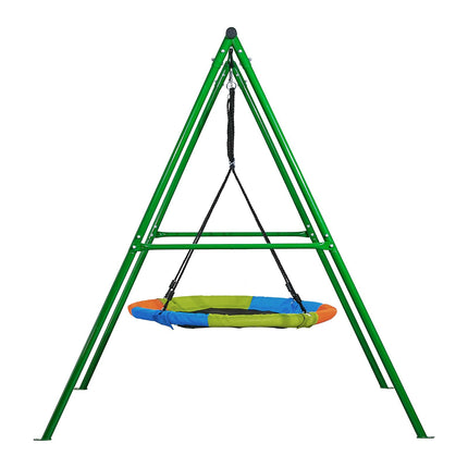 Backyard Swing Set, 40 In Saucer Seat, 440 Lb Capacity