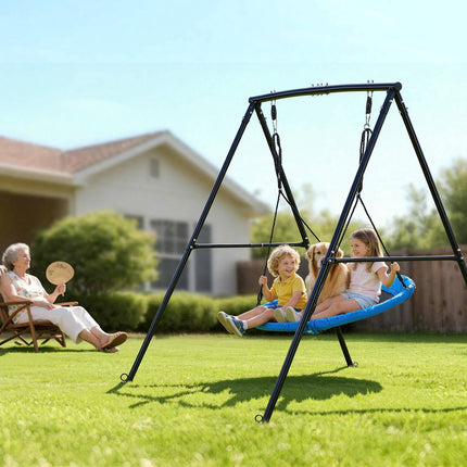 Backyard Swing Set, 40 in Saucer Seat, 440 lb Capacity