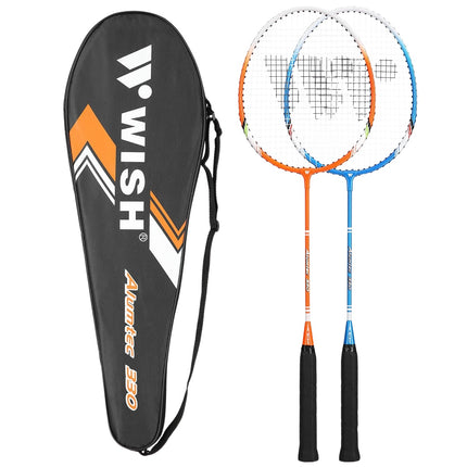 Badminton Set, 2 Rackets, Blue/Orange