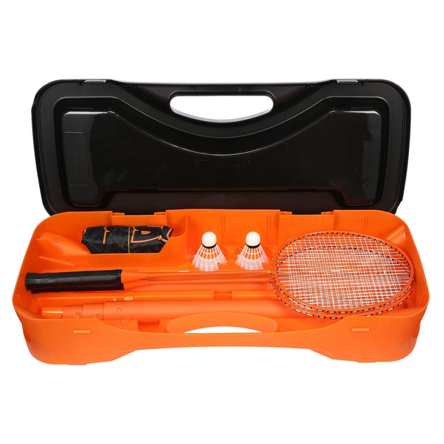 Badminton Set with 2 Rackets, 2 Shuttlecocks, Net & Case