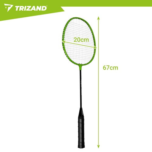 Badminton Set with 4 Rackets, 3 Shuttlecocks & Case