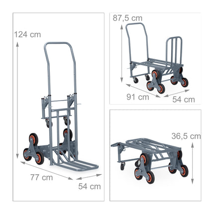 Bag truck stair climber gray