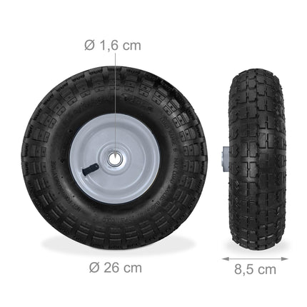 Bag truck wheel set with 4 steel rims