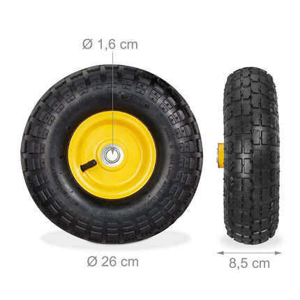Bag truck wheel set with 4 steel rims