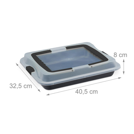 Baking tray with lid, 3-in-1
