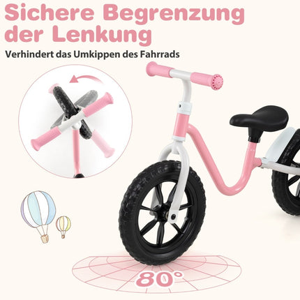 Balance Bike, Adjustable Seat & Handlebar, 12-Inch Wheels