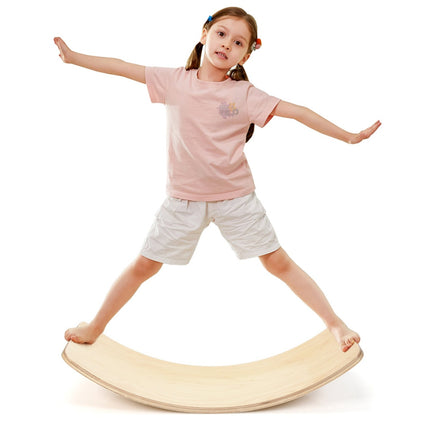 Balance Board Curvy Board Balancing board made of wood 90 x 30cm