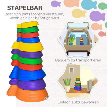 Balance Stepping Stones, Pack of 11 - Indoor/Outdoor Use