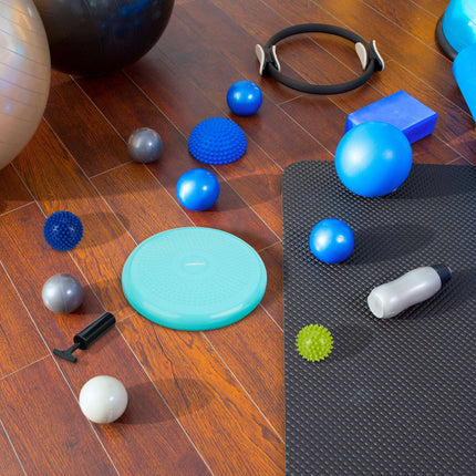 Balance cushion with 2 massage balls