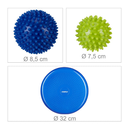 Balance cushion with 2 massage balls