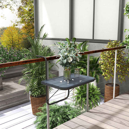 Adjustable aluminum balcony table, foldable, 25 Kg Capacity