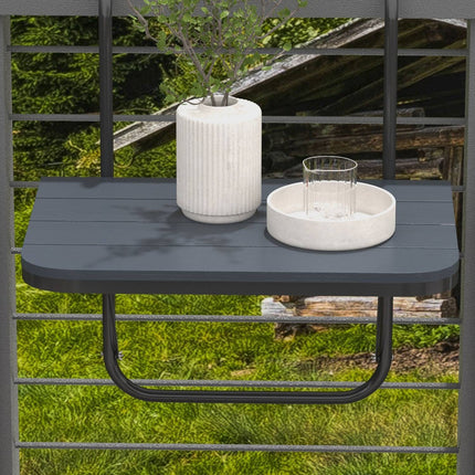 Adjustable aluminum balcony table, foldable, 25 Kg Capacity