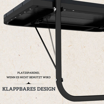 Adjustable aluminum balcony table, foldable, 25 Kg Capacity