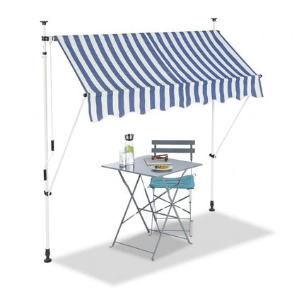 Balcony awning blue/white