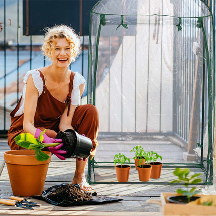 Balcony greenhouse with planting bag