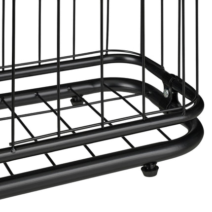 Ball Rack with 4 Shelves & Basket for Sports Equipment