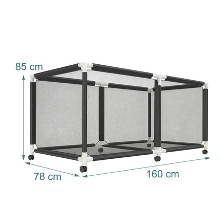 Ball Storage Cart, Mesh Basket, 4 Swivel Casters With Brakes