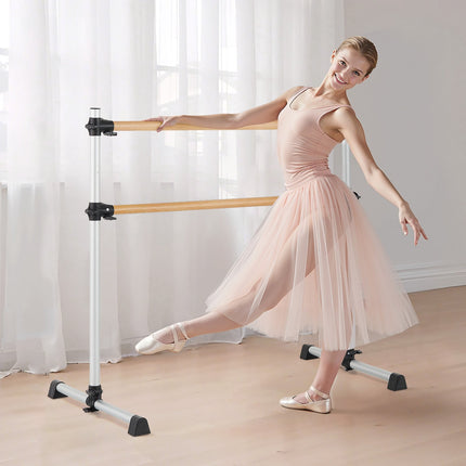Ballet Barre, Double Beechwood, Height Adjustable Stand