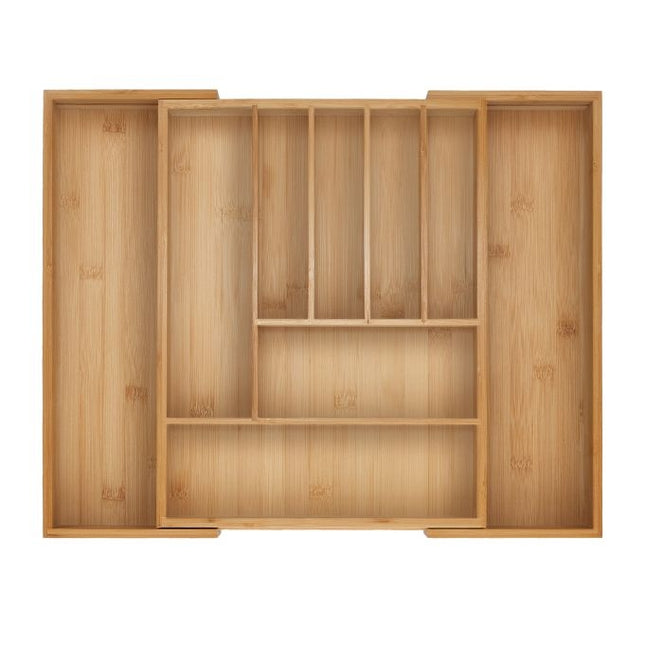 Bamboo Adjustable Cutlery Tray for Drawers
