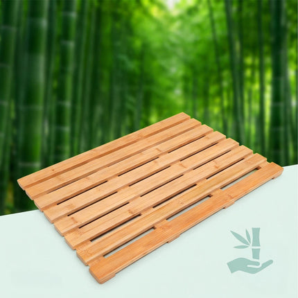 Bamboo Bath Mat – Non-Slip, Shower Bath Sauna
