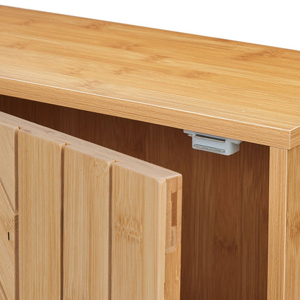 Bamboo Bathroom Cabinet with Adjustable Shelves