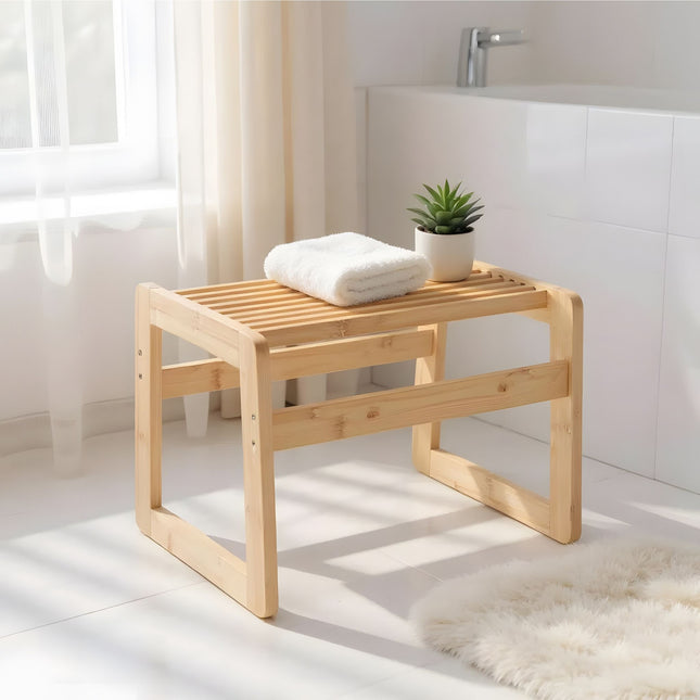 Bamboo Bathroom Stool – Seating & Storage Solution